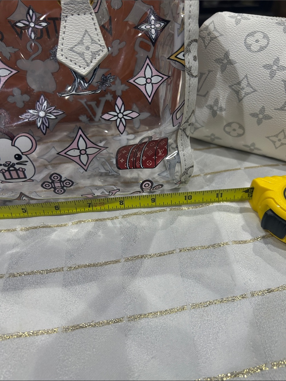 New Cute Fashion Designer Stadium CrossBody Hand Bag & Zipper Pouch Set & Charm - Picture 7 of 14